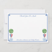 Smart Boxwood 4. Juli Hochzeit oder Babydusche Dankeskarte (Vorderseite)