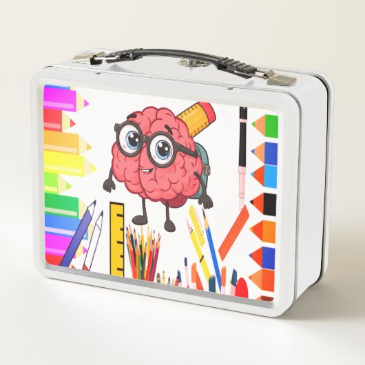 Smart Brain Cartoon Lunch Box für Kinder - Spaß zu (Rückseite)