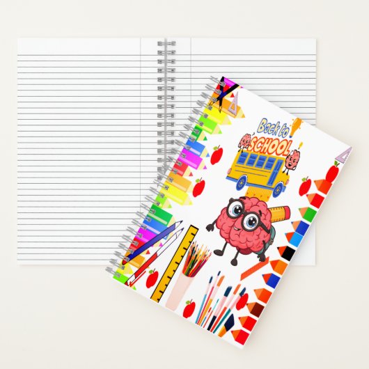 Smart Brain Cartoon Notebook für Kinder Notizblock (Innen)