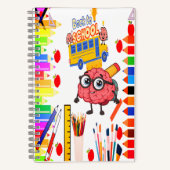 Smart Brain Cartoon Notebook für Kinder Notizblock (Vorderseite)