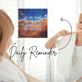 Smart Brave Kind geliebt Fensteraufkleber