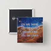 Smart Brave Kind liebt anpassbarer Schlüsselanhäng Button (Vorne & Hinten)