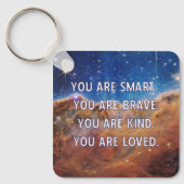 Smart Brave Kind liebt anpassbarer Schlüsselanhäng Schlüsselanhänger (Vorderseite)