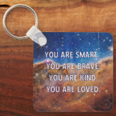 Smart Brave Kind liebt anpassbarer Schlüsselanhäng Schlüsselanhänger (Vorderseite)