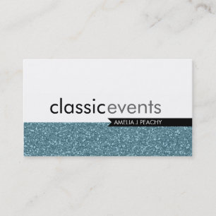 SMART BUSINESS CARD, einfache gliterblaue Textur Visitenkarte