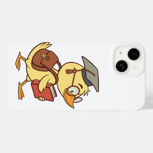 Smart Cartoon Duck Student Abschluss Case-Mate iPhone Hülle (Rückseite (Horizontal))