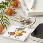 Smart Cartoon Duck Student Abschluss Schlüsselanhänger (Vorderseite rechts)