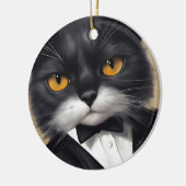 Smart Cat Keramik Ornament (Links)