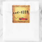 Smart Caveman: Bücher lesen Aufkleber verschieben (Tasche)