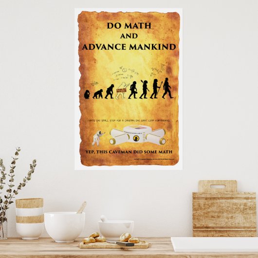 Smart Caveman: Mathematik und erweitertes Mankind- Poster (Küche)
