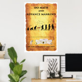 Smart Caveman: Mathematik und erweitertes Mankind- Poster (Heimbüro)