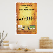 Smart Caveman: Wissenschaft und Gerettet Mankind-P Poster (Küche)