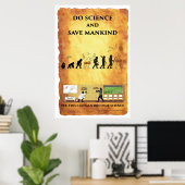 Smart Caveman: Wissenschaft und Gerettet Mankind-P Poster (Heimbüro)