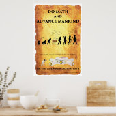 Smart Cavewoman: Mathematik und "Advance Mankind P Poster (Küche)