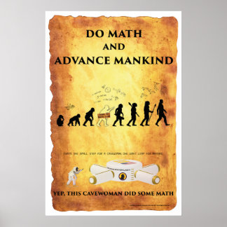 Smart Cavewoman: Mathematik und "Advance Mankind P Poster