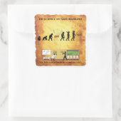 Smart Cavewoman: Rette die Wissenschaft "Mankind S Quadratischer Aufkleber (Tasche)