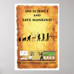 Smart Cavewoman: Wissenschaft und Rett der Menschh Poster