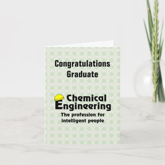 Smart Chemical Engineer Abschluss Card Dankeskarte (Vorderseite)