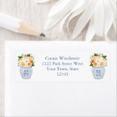 Smart Chinoiserie Fall Florals Rücksendeadresse (Insitu)