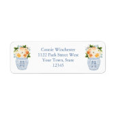 Smart Chinoiserie Fall Florals Rücksendeadresse (Vorne)