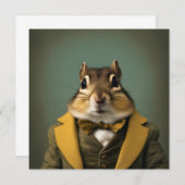 Smart Chipmunk Einladung (Vorne/Hinten)