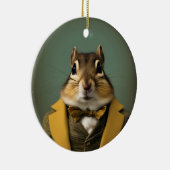 Smart Chipmunk Keramik Ornament (Rechts)