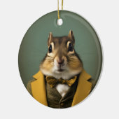 Smart Chipmunk Keramik Ornament (Links)
