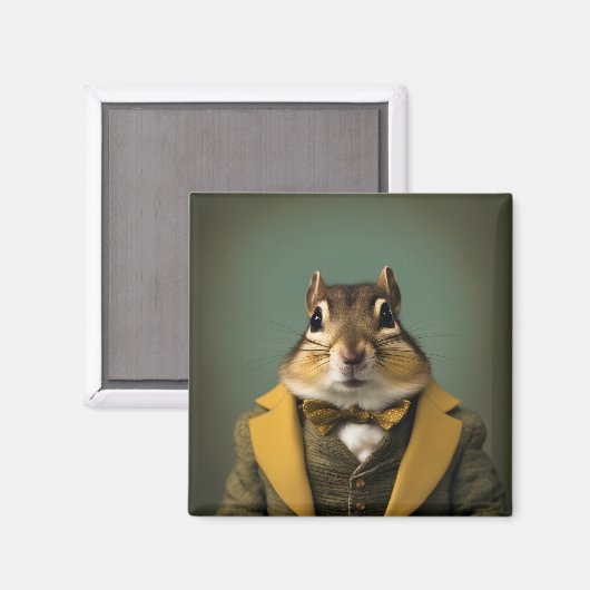 Smart Chipmunk Magnet (Vorderseite/Rückseite)