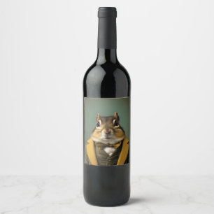 Smart Chipmunk Weinetikett