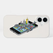 Smart City auf einem Smartphone iPhone 16-Fall 16 Hülle (Rückseite (Horizontal))