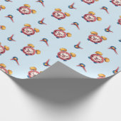 Smart Clock Collection - Blaues Wrapping Paper Geschenkpapier (Ecke)