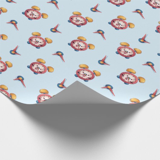Smart Clock Collection - Blaues Wrapping Paper Geschenkpapier (Ecke)