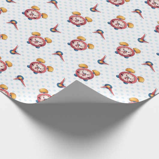 Smart Clock Collection - Blaues Wrapping Paper Geschenkpapier (Ecke)