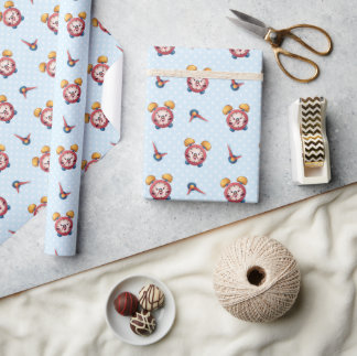 Smart Clock Collection - Blaues Wrapping Paper Geschenkpapier