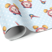 Smart Clock Collection - Blaues Wrapping Paper Geschenkpapier (Rolleneckpunkt)