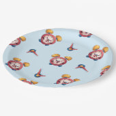 Smart Clock Collection - Blue Paper-Teller Pappteller (Schrägansicht)