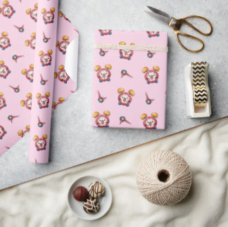 Smart Clock Collection - rosa Wrapping Paper Geschenkpapier