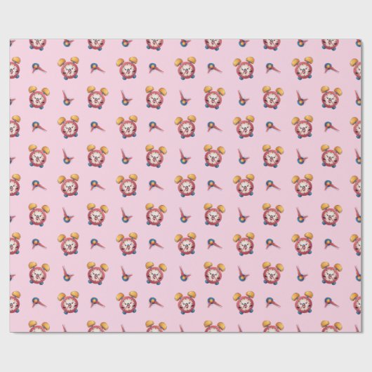 Smart Clock Collection - rosa Wrapping Paper Geschenkpapier (Flach)