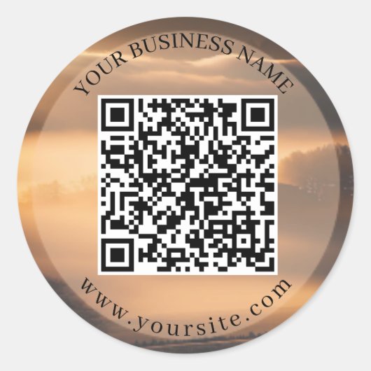 Smart Connect: QR-Code-Aufkleber für Unternehmen Runder Aufkleber (Vorderseite)