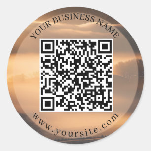 Smart Connect: QR-Code-Aufkleber für Unternehmen Runder Aufkleber