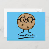 Smart Cookie Chocolate Chip Cookies Brille Postkarte (Vorne/Hinten)