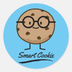 Smart Cookie Chocolate Chip Cookies Brille Runder Aufkleber