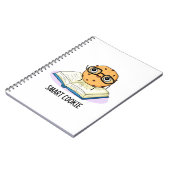 Smart Cookie Funny Chocolate Chip Cookie Puff Notizblock (Linke Seite)