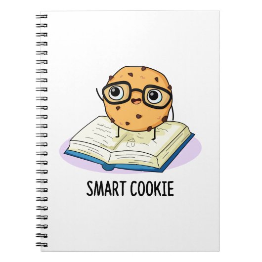 Smart Cookie Funny Chocolate Chip Cookie Puff Notizblock (Vorderseite)