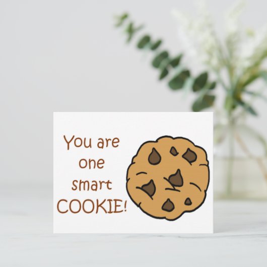 Smart Cookie - Funny Quote Postkarte (Stehend Vorderseite)