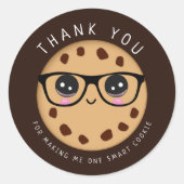 Smart Cookie Lehrer Vielen Dank für Ihr Dankeschön Runder Aufkleber (Vorderseite)
