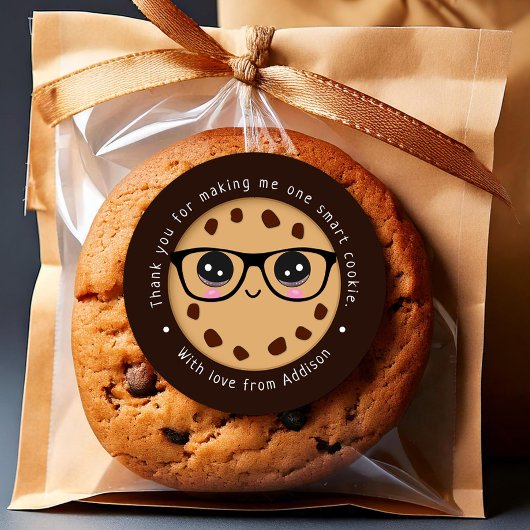 Smart Cookie Lehrer Vielen Dank für Ihre Geschenke Runder Aufkleber
