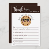 Smart Cookie Lehrer Vielen Dank Letter Card Dankeskarte (Vorne/Hinten)