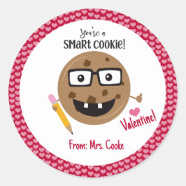Smart Cookie Nerd Lehrer im Klassenzimmer Kinder N Runder Aufkleber