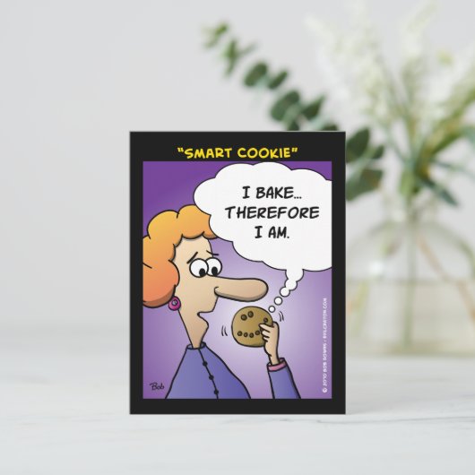 "Smart Cookie" Postkarte (Stehend Vorderseite)
